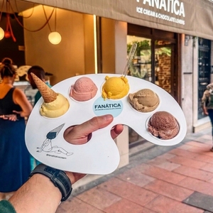 Plateau tendance personnalisé avec logo pour palette <span class=keywords><strong>de</strong></span> couleurs <span class=keywords><strong>de</strong></span> gelato et support pour cornets <span class=keywords><strong>de</strong></span> crème glacée, idéal pour les salons <span class=keywords><strong>de</strong></span> desserts et les services à emporter - Product Image 4