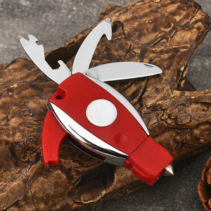 Porte-clés multi-outils d'extérieur, marteau de survie portable, outil de camping léger, sifflet portable, couteau pliant - Product Image 4