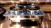 Airuisi Réchauffeur électrique 9L en acier inoxydable 304 à double cuvette Réchaud de buffet pour restaurant, cuisine ou buffet