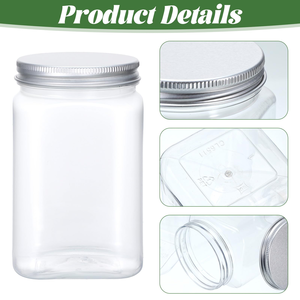 Hot Sale Food Grade PET Transparent <b>Plastic</b> Storage Tank with Screw <b>Cap</b> for Dry Food and Tea Storage - Product Image 3
