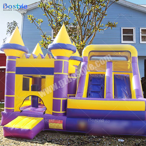 Lâu Đài bouncy đơn giản với trượt nước bơm hơi màu xanh thương mại Nhà nảy bơm hơi cho thuê tiệc cho trẻ em nhảy lâu đài - Product Image 6