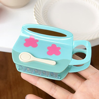 Pince à cheveux Yuxi personnalisable en acétate, motif dessin animé rose en forme de tasse à thé, design créatif, pince requin, nouvelle pince à cheveux mignonne et girly en forme de cœur
