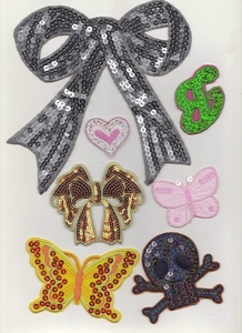 Trendige Aufbügelbare Gruselige Herbst-Kürbis-Aufnäher mit Großen Pailletten, Neue Festliche Bestickte PVC-Applikationen für Damen-Sweatshirts zum Erntedankfest - Product Image 5