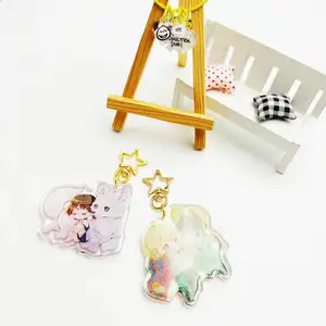 Supplier Customizable Design Printed Anime Character Kpop Idol for Fans Plastic Acrylic Souvenir Acrylic Charms Keychain