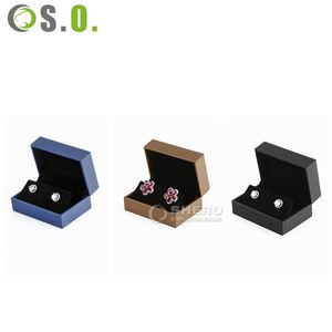 Wholesale Custom Gold Faux Pu <b>Leather</b> Paper <b>Jewelry</b> Set Packaging <b>Box</b> For Ring Necklace Pendant Packaging & Display - Product Image 5