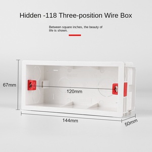 Delefu White Wall Mounting <b>Light</b> <b>Switch</b> Box,118 <b>Switch</b> Mounting Box Back Cassette,PC Flame Retardant Material Dark Box,Back Box - Product Image 3