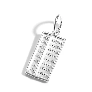 New design S925 sterling silver abacus compare heart ear accessories pendant