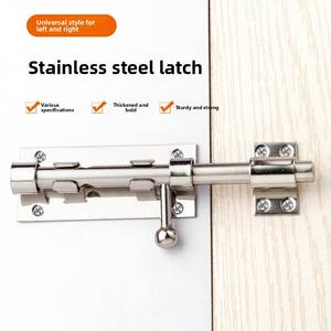 Pestillo de puerta con pestillo de Cielo y Tierra 304 de acero inoxidable personalizado moderno, candado empotrado de Zinc con orificio de bloqueo, pestillo grueso bloqueable hacia abajo - Product Image 3