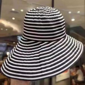 Hot Selling Packable Foldable Bucket <b>Hat</b> with Wide Brim Striped Design <b>for</b> Summer Outdoor Beach Fishing Casual Travel - Product Image 2
