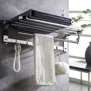 304 thép không gỉ <span class=keywords><strong>Chrome</strong></span> gấp khăn Rack với <span class=keywords><strong>Hooks</strong></span> và thanh khăn - Product Image 5