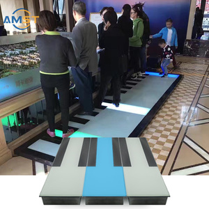 พื้นเต้นรำ LED แบบอินเทอร์แอคทีฟพร้อมเซ็นเซอร์วัดแรงกด เสียงกระตุ้นไฟ RGB ปุ่มเปียโน LED สำหรับงานแต่งงาน - Product Image 4
