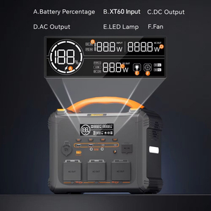 Station d'alimentation portable NEWSMY S1210 2000W, crête de 3000W, énergie de 1102,5Wh, charge rapide AC 1300W, générateur solaire MPPT - Product Image 3