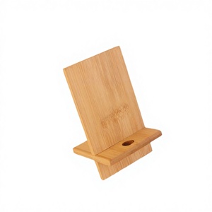 Support de téléphone portable en bambou personnalisé avec logo, résistant à l'usure, support en bois détachable, compatibilité universelle pour bureau - Product Image 2