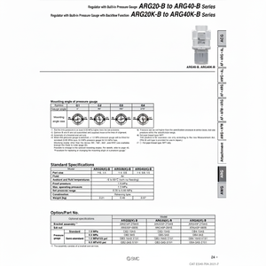 Régulateur de pression ARG20-02BG1-B SMC Pneumatics - Product Image 1