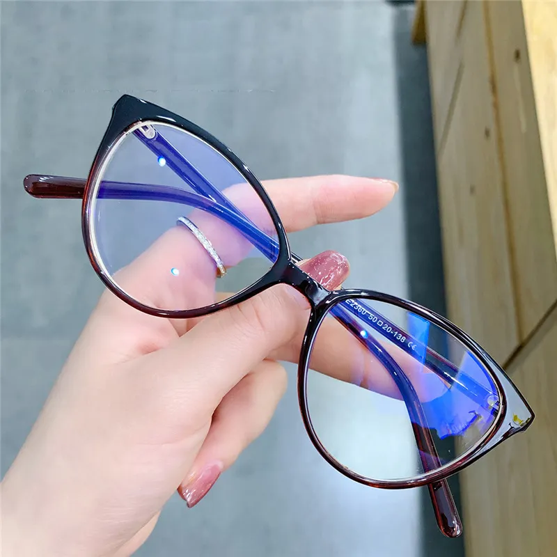 Nieuwe Cat Eye Blauw Licht Blokkeren Computer Bril Mode Anti Blauwe Optische Brillen Frames Leesbril