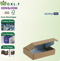 Boîte en carton ondulé recyclé vert, boîte en carton ondulé imprimée écologique pour l'emballage de vente au détail et d'expédition