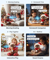 Jouet interactif pour chat AI, poupée animale, réponse vocale, conversation interactive, compagnon, cadeau de Noël, compagnon domestique, personnalisé OEM ODM