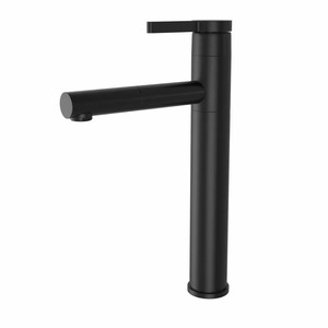 Robinet de lavabo extractible en cuivre, mitigeur surélevé à trou unique pour lavabo de salle de bain - Product Image 4
