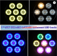 Lumière de scène intelligente à 7 LED, matrice de stroboscope, éclairage de fond à pixels COB 7x50W, contrôle DMX512, indice de protection IP33, pour mariage et fête