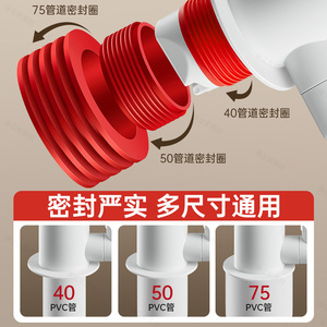 Separador de Agua en Forma de T de Tres Vías para Lavadora con Junta Antiolores para Lavabo y Piscina, Diseño Moderno y Simple - Product Image 2