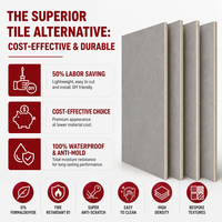 Panneaux et planches murales décoratifs haut de gamme avec structure SPC imperméable, système de fixation par clic, couche anti-usure, surface en marbre pour la vente au détail