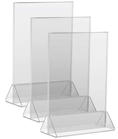 Présentoir panneau en acrylique transparent Double face, support de Menu pour Table en plastique, 4x6 5x7 8.5x11 a5