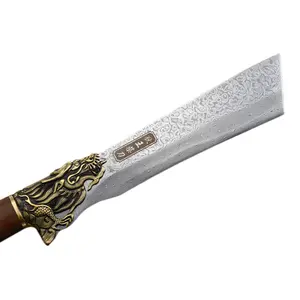 Дамасские ножи, изготовленные в Китае для охоты на открытом воздухе и резки дров