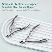 Coupe-cuticules en acier inoxydable, coupe-ongles à pointe acérée pour ongles épais et durs, outil de manucure et pédicure pour retirer les cuticules et les ongles incarnés