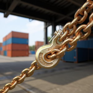 Crochets de remorquage en acier au manganèse galvanisé, capacité de charge de 4900 lb, chaîne de transport G80 de 5/16 po x 20 pi pour quai - Product Image 2