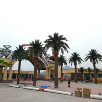 Mall pohon palem dekorasi luar ruangan, pohon palem pohon tanggal buatan untuk dijual