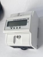 Din Rail AC 230 380V 3 Phase 4 Fil Compteur d'énergie Moniteur de consommation d'énergie kWh Compteur Wattmètre Bivolt 100A 50/60Hz LCD