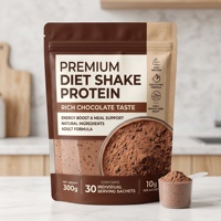 Protéine en poudre pour repas pour adultes, saveur chocolat naturel, à action rapide, soutien diététique, boost d'énergie, qualité supérieure, certifiée Halal, ODM