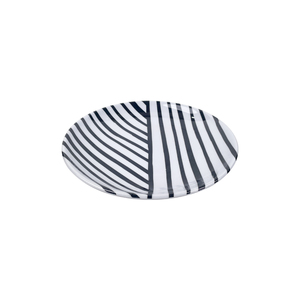 Bestwares Fabricants d'assiettes en mélamine Belles assiettes en mélamine à rayures noires <span class=keywords><strong>et</strong></span> blanches Assiette à dîner de 6/8 pouces - Product Image 3