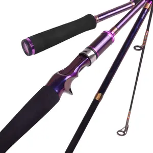 Fishing Rods Purple Fishing Rod Combo Telescopic Fishing Rod and