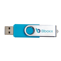 USB Flash drive putar Logo kustom 32GB 64GB 128GB Pendrive dengan bahan logam untuk hadiah