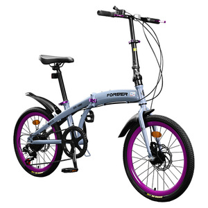 Bicicleta plegable de 20 pulgadas, bicicleta ligera para ir al trabajo con asiento para niños, bicicleta con equipamiento para hombres y mujeres - Product Image 3