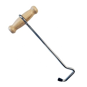 Crochets à chaussures en <span class=keywords><strong>bois</strong></span> de 20 cm avec <span class=keywords><strong>tire</strong></span>-chaussures en acier inoxydable pour bottes de cowboy et chaussures longues, chausse-pieds avec élégant manche en <span class=keywords><strong>bois</strong></span> - Product Image 6