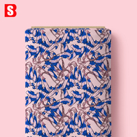Tissu en coton imprimé numérique Bessi Organic 2026 Summer Trumpet Blossoms, couleur vive, voile léger et doux avec entoilage pour sacs