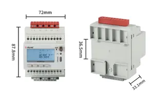 ADW300 IOT Sistema eléctrico Monitor de potencia inalámbrico RS485 medidor de energía de carril DIN con módulo de puerta de enlace