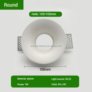 Moderno LED redondo blanco <span class=keywords><strong>GU10</strong></span> yeso foco Downlights Trimless empotrado lámparas de techo Downlight para uso en interiores - Product Image 5
