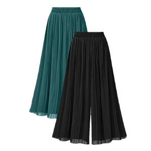 Donne pieghettate gamba larga Plus Size <span class=keywords><strong>pantaloni</strong></span> <span class=keywords><strong>elastico</strong></span> <span class=keywords><strong>in</strong></span> <span class=keywords><strong>vita</strong></span> <span class=keywords><strong>pantaloni</strong></span> larghi sottili europa vendita calda estate primavera Casual <span class=keywords><strong>pantaloni</strong></span> lunghi nono - Product Image 5