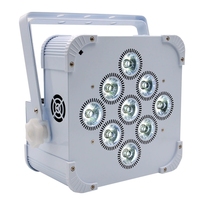 Projecteur de scène LED 9x18W RGBWA UV 6-en-1, mode de contrôle DMX512, pour KTV, mariage, discothèque, bar, en fer, avec batterie personnalisable et sans fil