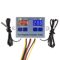 XK-W1088 Termostato Digital de Calentamiento Eléctrico con Sensor de Temperatura Dual LED 220V para Acuario e Incubadora