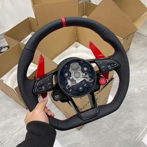 Volant en cuir pleine fleur pour véhicules de tourisme en stock : A3, S3, RS3, A4L, A5, S5, RS5, A6L, A7, S7, RS7, Q2L, Q3, Q5, Q5L, Q7, <span class=keywords><strong>TT</strong></span>, TTS, Coupé, <span class=keywords><strong>Roadster</strong></span>, <span class=keywords><strong>RS</strong></span> - Product Image 6