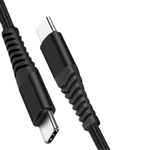 Cable de Datos Tipo C a Tipo C, Trenzado de Nailon, 2 Metros, Negro, Carga Rápida para Teléfono Móvil - Product Image 5