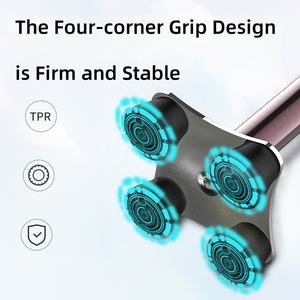 Canne de marche télescopique en aluminium réglable avec écran LED intelligent médical, pliable, avec lumière LED et alarme pour personnes âgées - Product Image 5