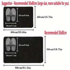 1 Piece of Super Absorbent Bathroom <b>Mat</b>, , Anti <b>Slip</b> and Absorbent, Shower <b>Mat</b>, Bathroom <b>Mat</b>, Door Floor <b>Mat</b> - Product Image 2