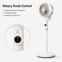 Ventilateur de circulation d'air silencieux sans balais haute performance 20000 mAh avec trépied flexible, tendance mondiale