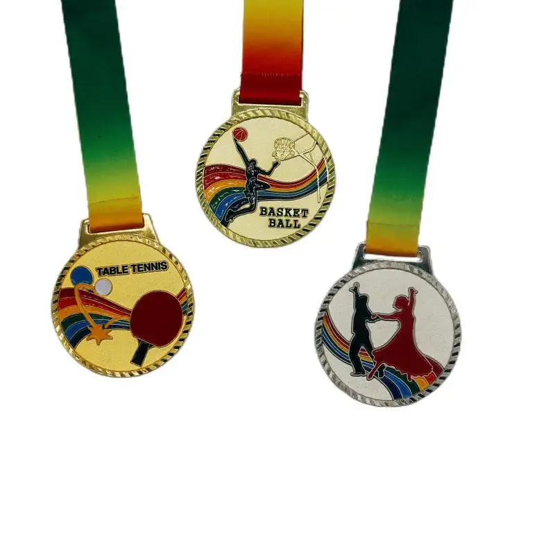 Wsnbwye Kunstschaatsen Medaille Industrie Groothandelsprijs Glas Medaille Gouden Award Marathon Metalen Sportmedaille Blanco