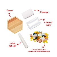 Carreaux de mosaïque Kits d'artisanat pour mosaïque de couleurs mélangées avec du bois pour adultes Cadeaux de décoration pour la maison faits à la main